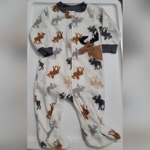 Moose Baby Footie Pajamas 3-6 months